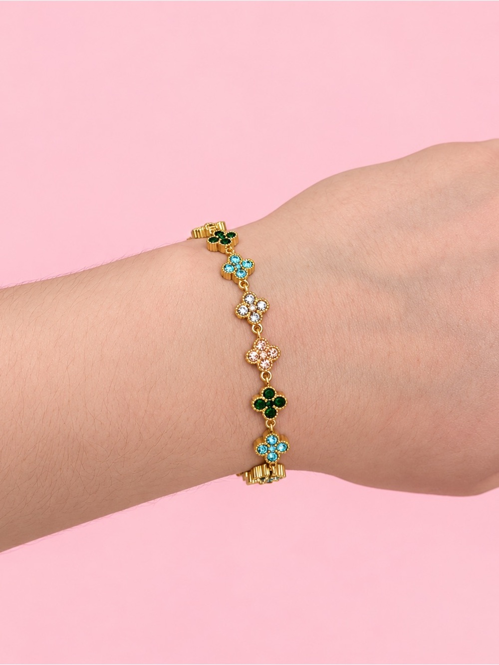 Multicolor Clover Bracelet